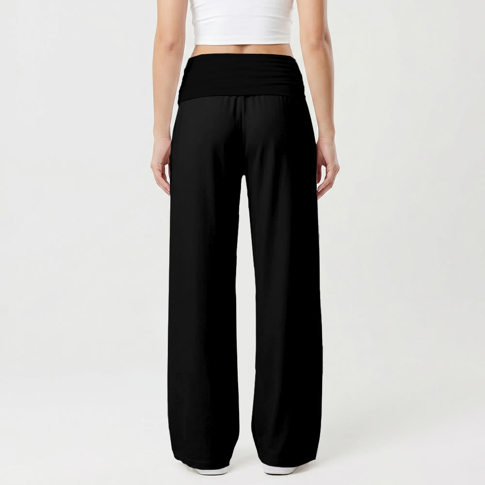 Christianartworkshop Vertical Brush Stroke Child Of God Hand Lettering Fold Over High Waist Wide Leg Pants - image 5