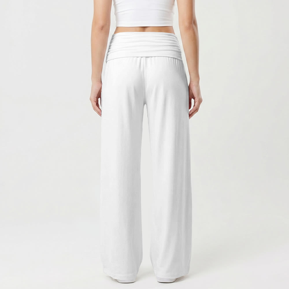 Christianartworkshop Vertical Brush Stroke Child Of God Hand Lettering Fold Over High Waist Wide Leg Pants - image 8