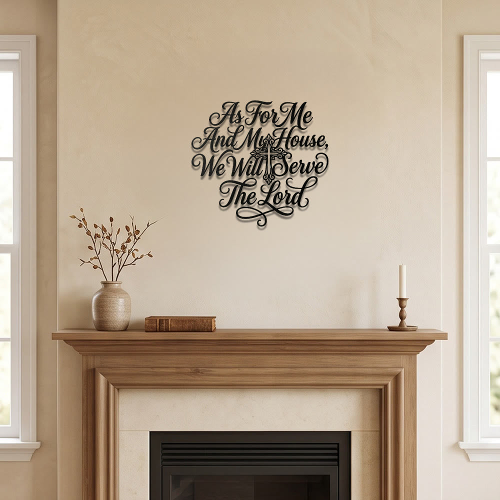 Christianartworkshop Cursive Scripture Cross Family Verse Metal Wall Decor: Timeless Emblem of Sacred Redemptive Grace - image 4