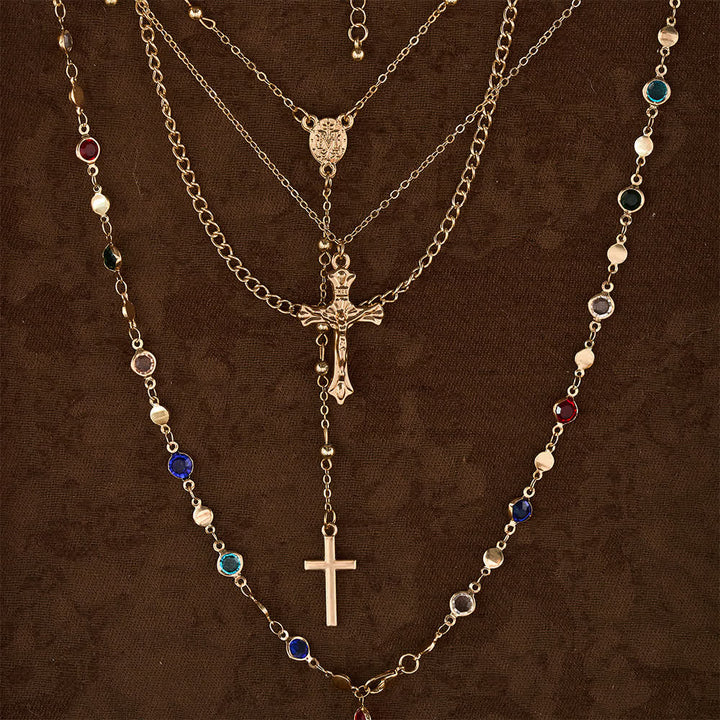 Christianartworkshop Layered Cross Necklace Set: Multistrand Faith & Fashion-Forward Expression - image 5