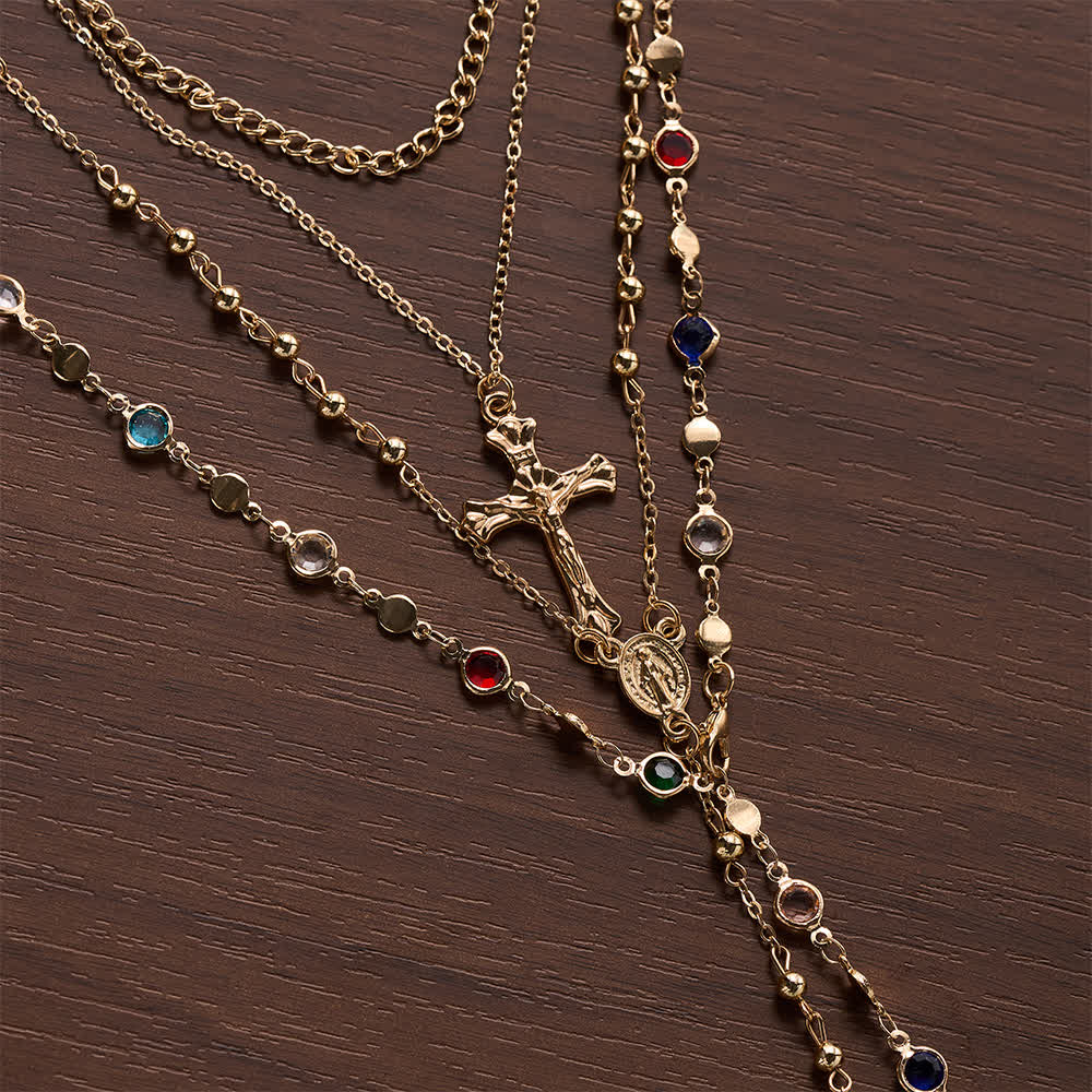 Christianartworkshop Layered Cross Necklace Set: Multistrand Faith & Fashion-Forward Expression - image 2