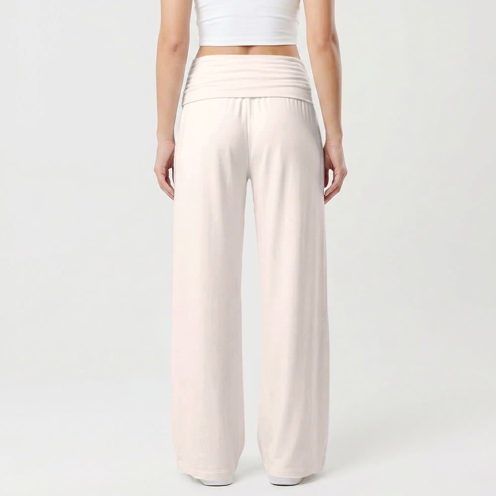 Christianartworkshop Solid Our Lady Of Guadalupe Single Portrait Print Fold Over High Waist Wide Leg Pants - image 8