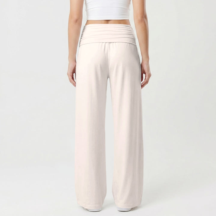 Christianartworkshop Solid Our Lady Of Guadalupe Single Portrait Print Fold Over High Waist Wide Leg Pants - image 8