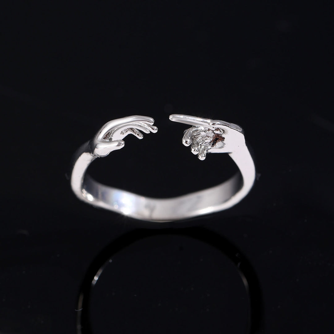 Christianartworkshop Creation of Adam Touching Hands Open Adjustable Faith Ring: Timeless Emblem of Gentle Heavenly Guardianship - Silver(Suitable for US sizes 7-11) - image 6