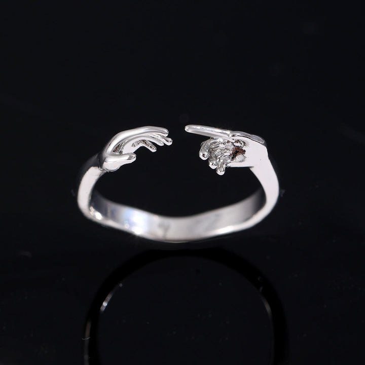 Christianartworkshop Creation of Adam Touching Hands Open Adjustable Faith Ring: Timeless Emblem of Gentle Heavenly Guardianship - Silver(Suitable for US sizes 7-11) - image 6