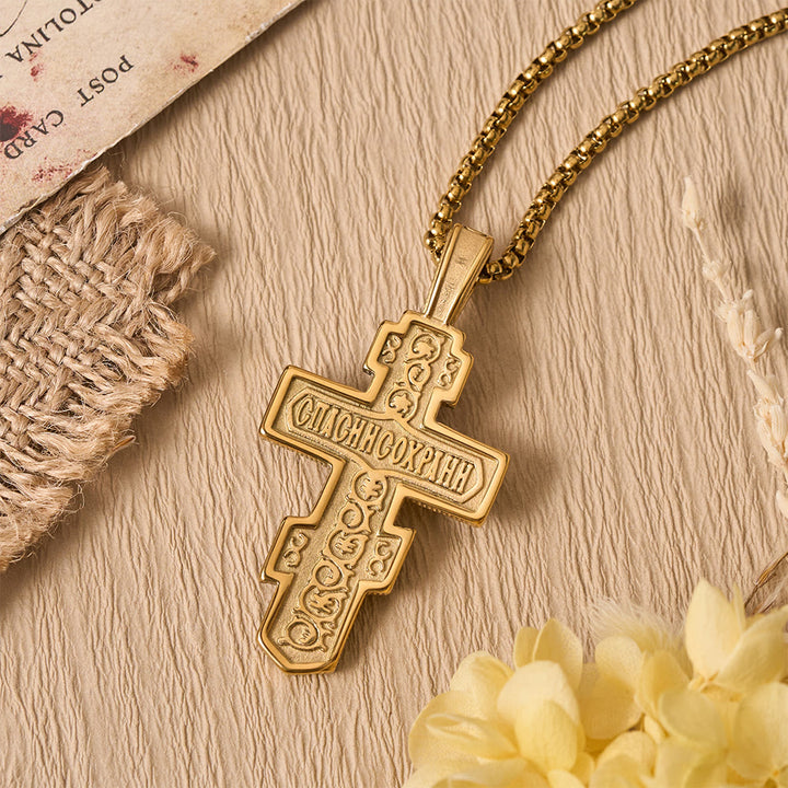 Christianartworkshop Two-Color Orthodox Crucifix Necklace with Profound Spiritual Meaning - image 15