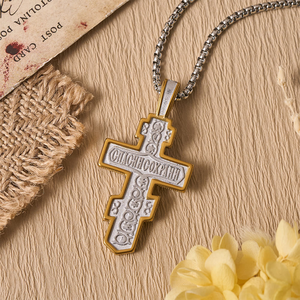 Christianartworkshop Two-Color Orthodox Crucifix Necklace with Profound Spiritual Meaning - image 19