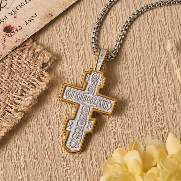 Christianartworkshop Two-Color Orthodox Crucifix Necklace with Profound Spiritual Meaning - image 19