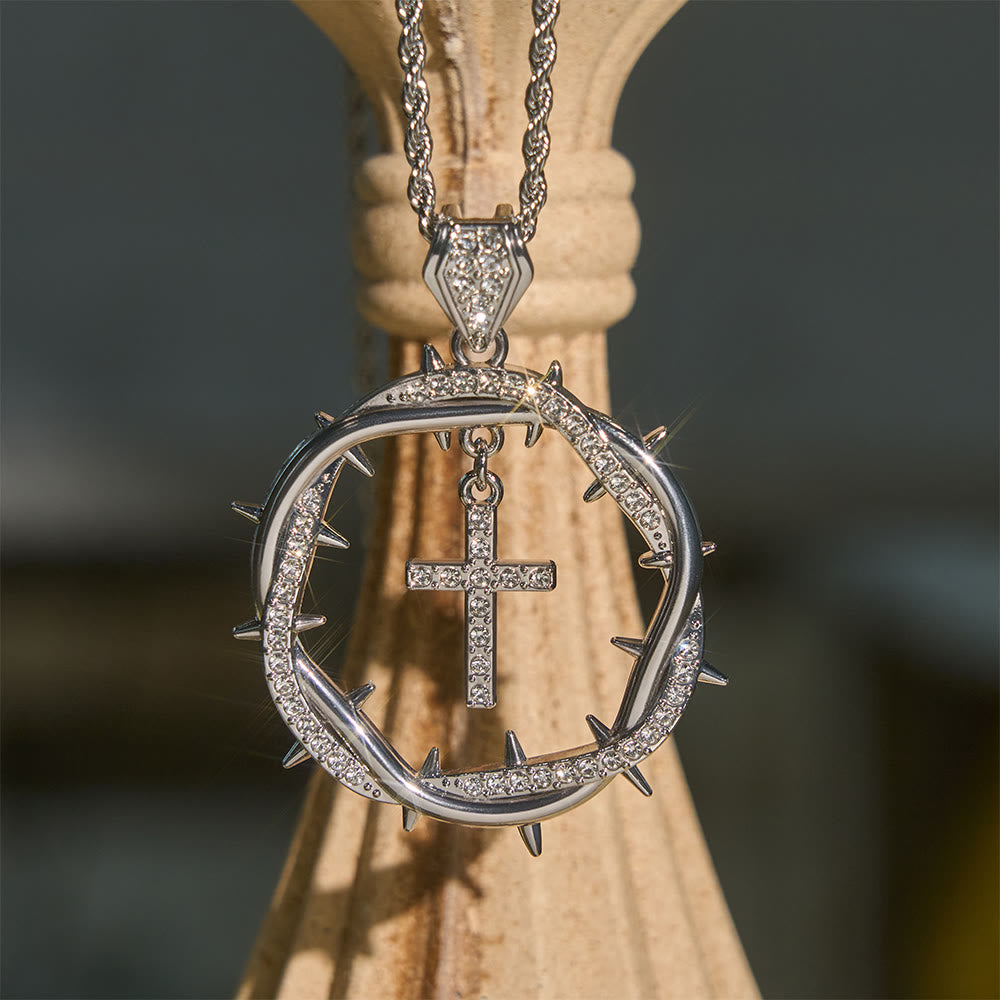 Christianartworkshop Thorn Crown & Cross Pendant: Faith & Grace Reminder for Daily Wear - image 2