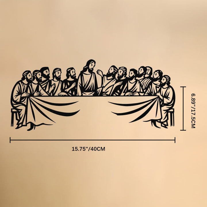 Christianartworkshop Faithful Representation The Last Supper Metal Wall Decor - Black - 6.89''*15.75''*0.039''/ 17.5*40*0.1cm - image 6