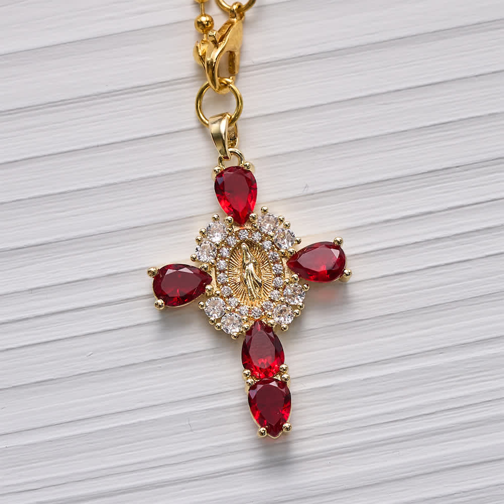 Christianartworkshop Mini Cowboy Hat Our Lady Crystal Cross Car Hanging Ornament: A Reminder of Merciful Divine Protection on Every Trip - image 17