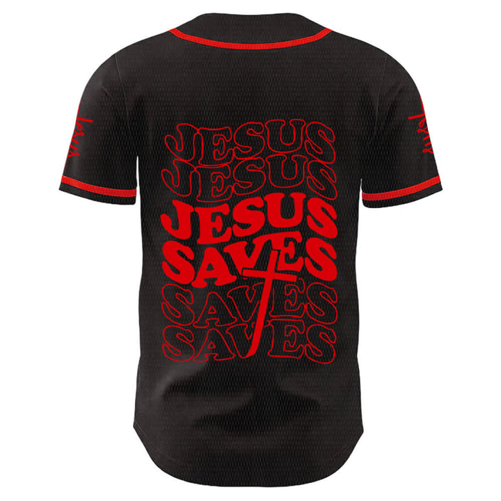 Christianartworkshop Jesus Saves Faith Statement Unisex Custom Baseball Jersey - image 7