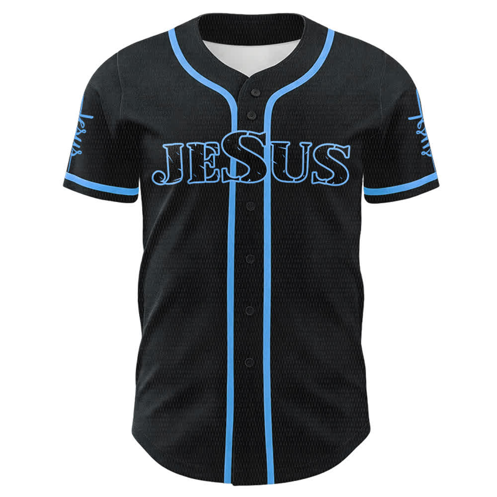 Christianartworkshop Jesus Saves Faith Statement Unisex Custom Baseball Jersey - image 2
