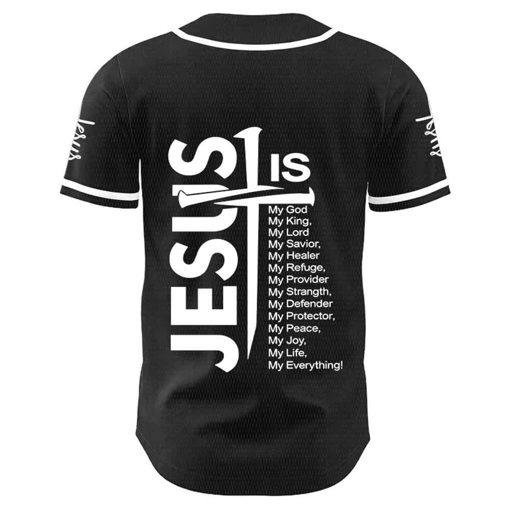 Christianartworkshop Jesus Is My Everything Faith Unisex Baseball Jersey - image 7