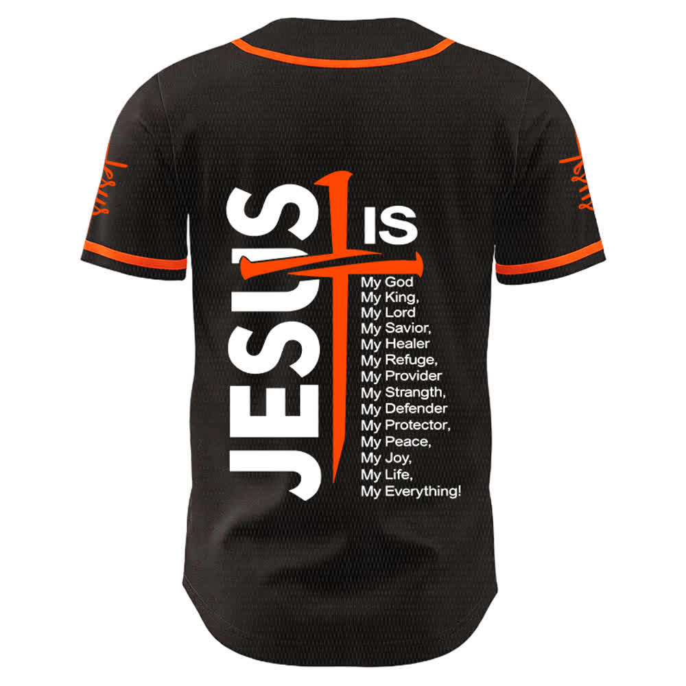 Christianartworkshop Jesus Is My Everything Faith Unisex Baseball Jersey - image 13