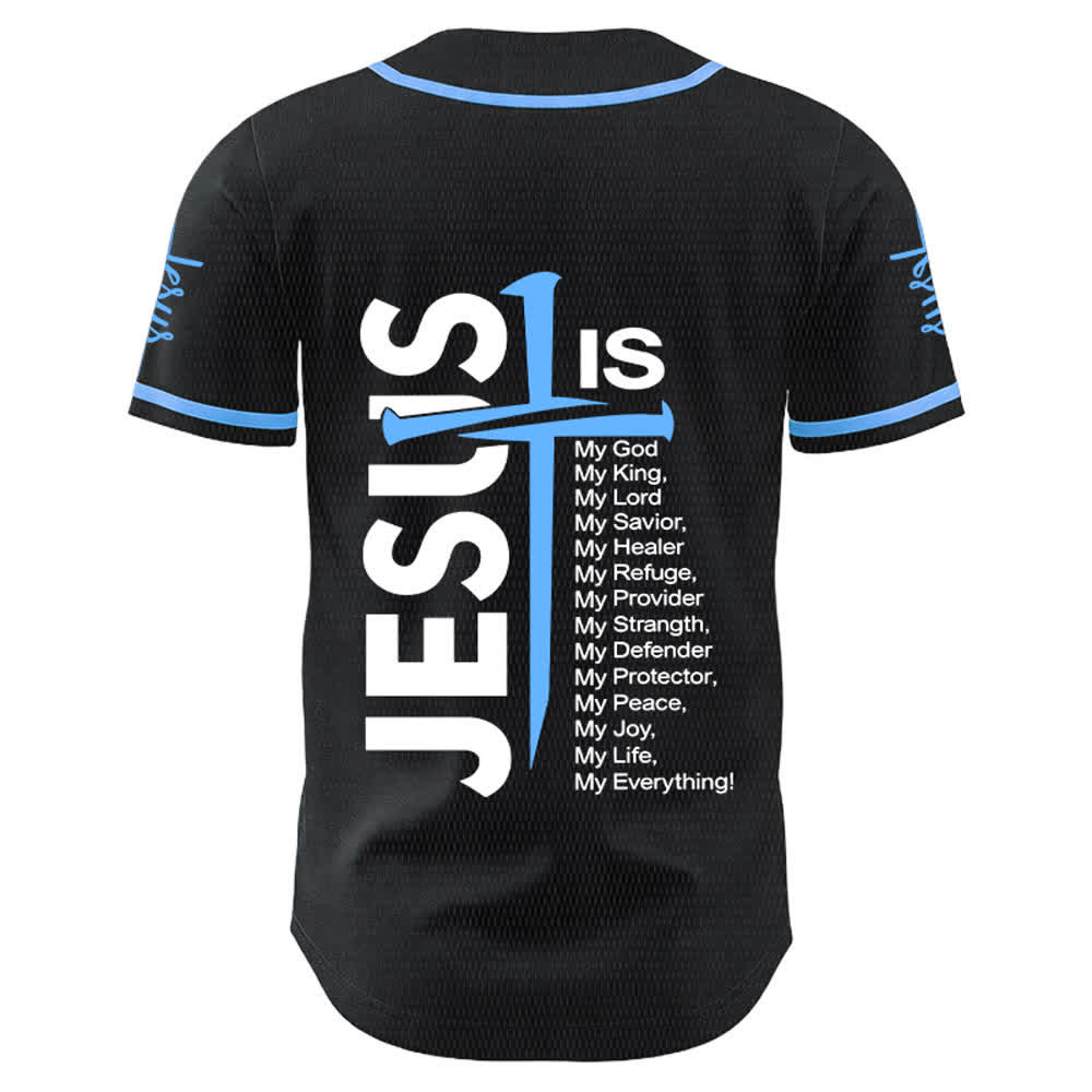 Christianartworkshop Jesus Is My Everything Faith Unisex Baseball Jersey - image 1
