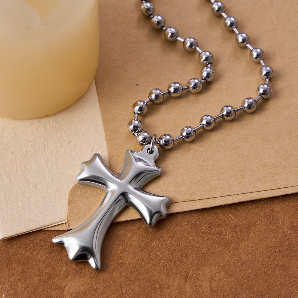 Christianartworkshop Flared Cross Pendant Ball Chain Necklace - image 2