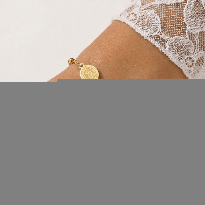 Christianartworkshop Customizable 26 Letter Paved Zircon Initial Beaded Rosary Bracelet With Our Lady Miraculous Medal - E - image 9