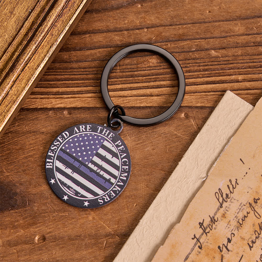 Christianartworkshop Dual Sided Engraved Saint Christopher Round Metal Keychain For Travelers - image 6