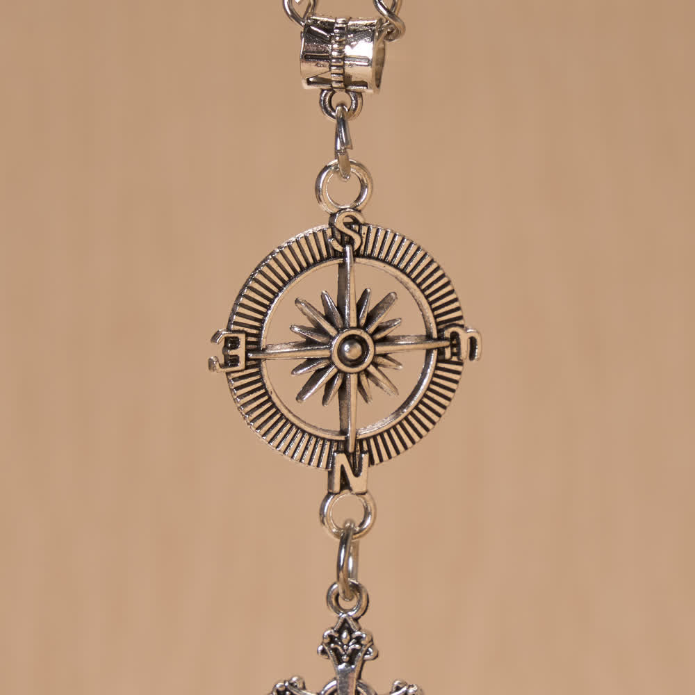 Christianartworkshop Cowboy Hat Compass Wooden Cross Car Pendant: Timeless Token of Steady Heavenly Guidance - image 4
