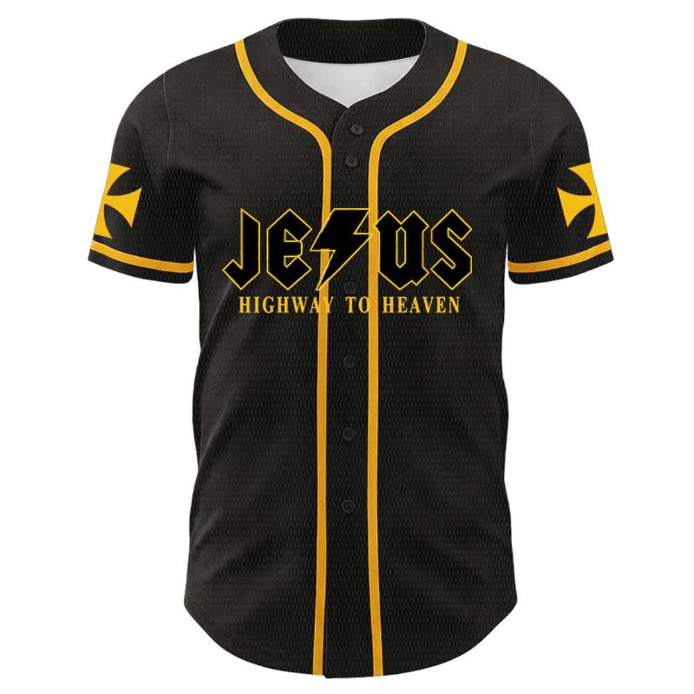 Christianartworkshop Jesus Highway To Heaven Lion Of Judah Unisex Baseball Jersey - image 2