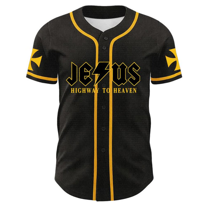 Christianartworkshop Jesus Highway To Heaven Lion Of Judah Unisex Baseball Jersey - image 2