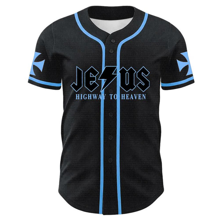Christianartworkshop Jesus Highway To Heaven Lion Of Judah Unisex Baseball Jersey - image 14