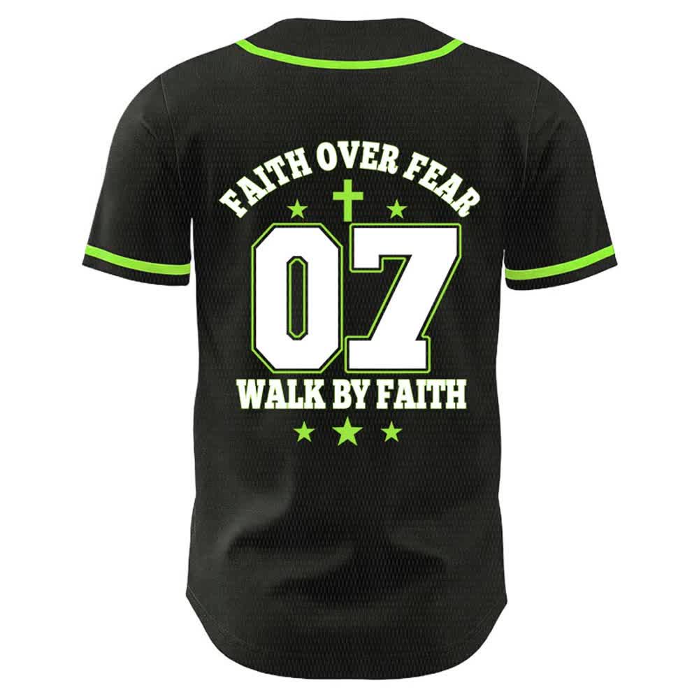 Christianartworkshop Faith Over Fear Walk By Fear Number 07 Dove Cross Unisex Baseball Jersey - image 17