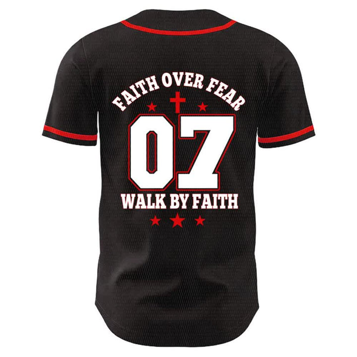Christianartworkshop Faith Over Fear Walk By Fear Number 07 Dove Cross Unisex Baseball Jersey - image 8