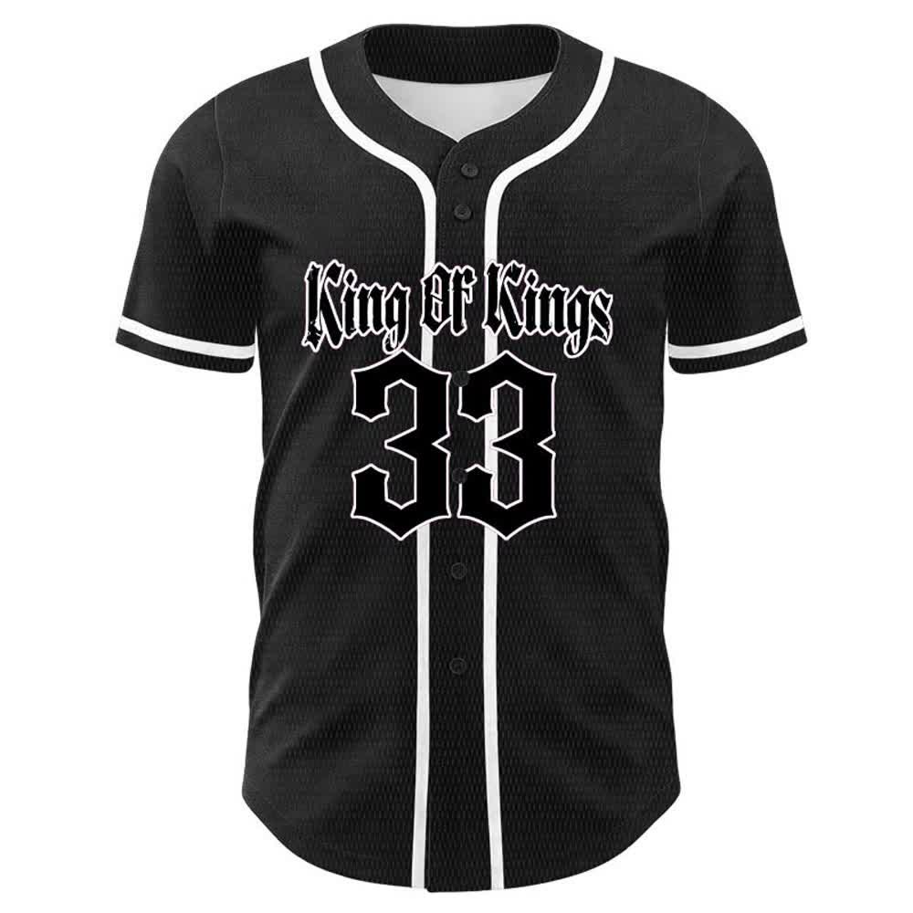 Christianartworkshop King Of Kings Number 33 Jesus Carrying Cross Unisex Baseball Jersey - image 5