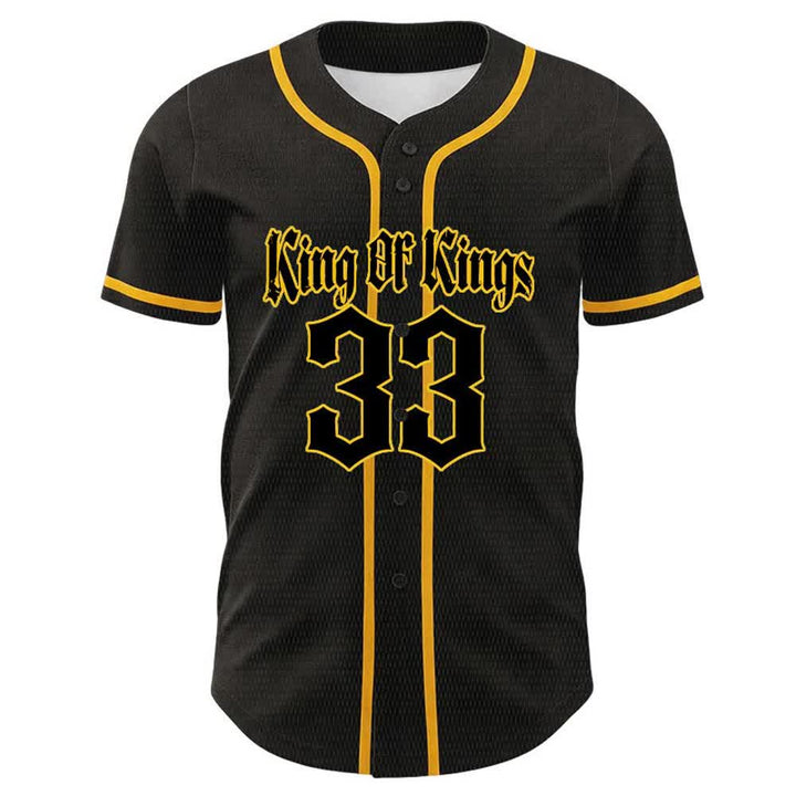 Christianartworkshop King Of Kings Number 33 Jesus Carrying Cross Unisex Baseball Jersey - image 2