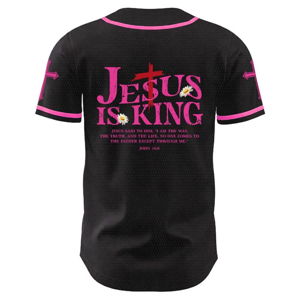 Christianartworkshop Jesus Is King John 14:6 3 Nails 1 Cross Unisex Baseball Jersey - image 23