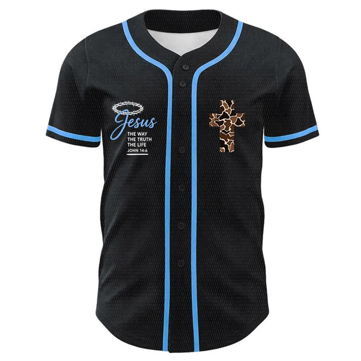 Christianartworkshop Leopard Print Cross I Can Do All Things Through Christ Unisex Baseball Jersey - image 14