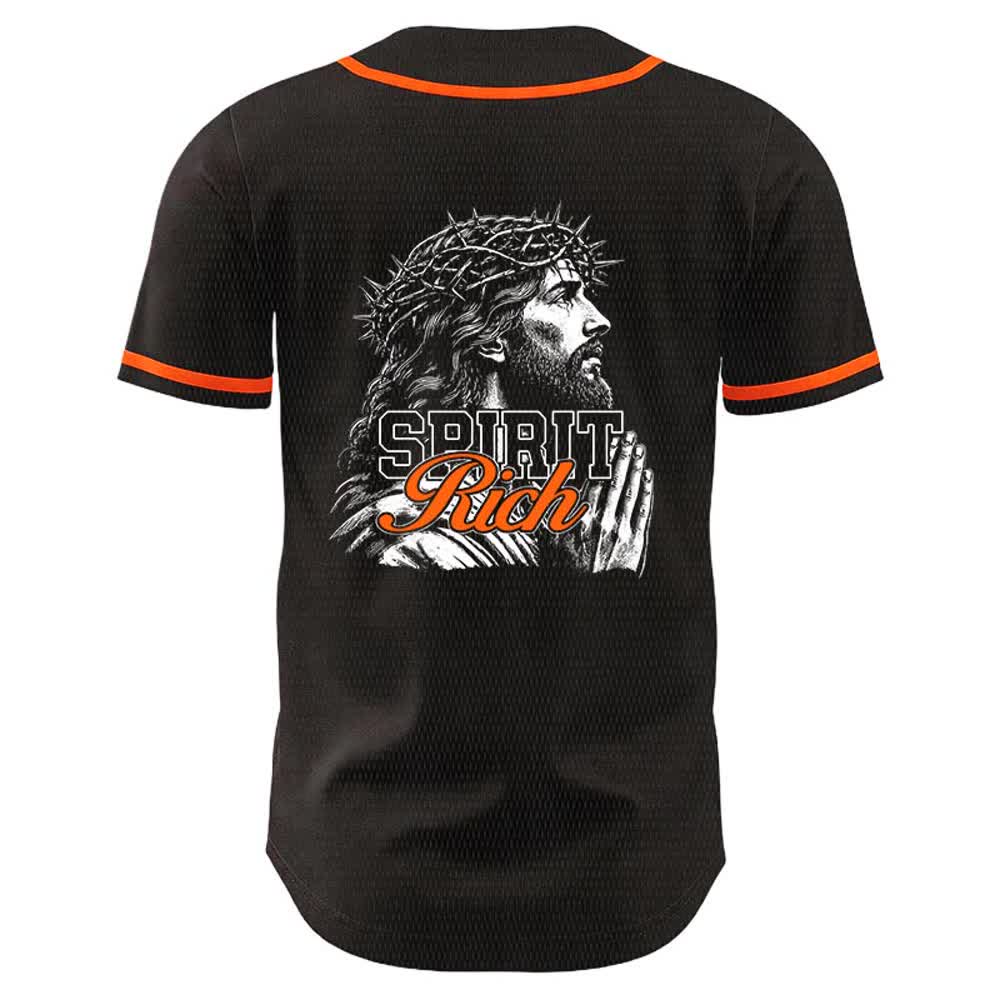 Christianartworkshop Jesus Spirit Rich Crown Of Thorns Portrait Unisex Baseball Jersey - image 13