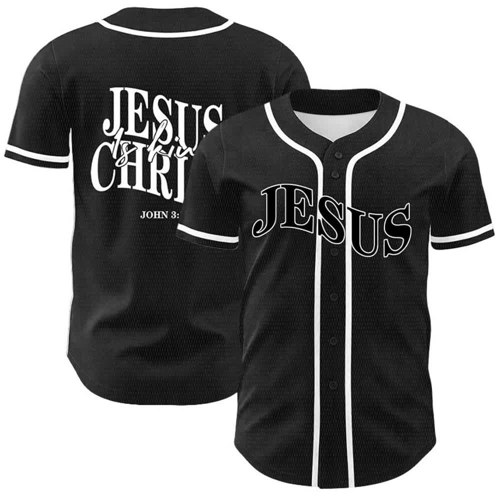 Christianartworkshop Jesus Is King John 3:16 Unisex Baseball Jersey - White - 5XL - image 3