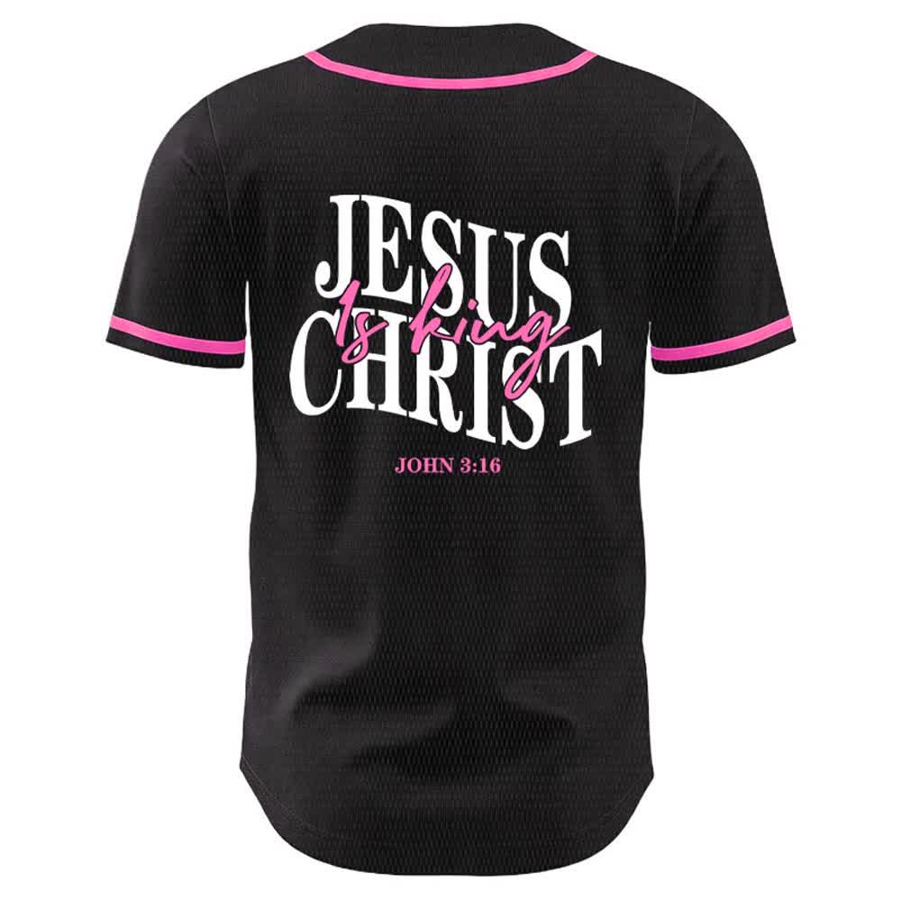 Christianartworkshop Jesus Is King John 3:16 Unisex Baseball Jersey - image 7