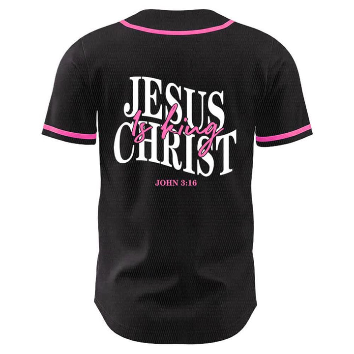 Christianartworkshop Jesus Is King John 3:16 Unisex Baseball Jersey - image 7