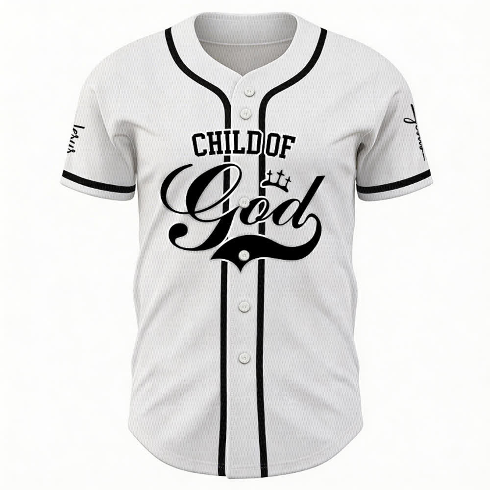 Christianartworkshop Child Of God Personalized Name Number Unisex Custom Baseball Jersey - image 2
