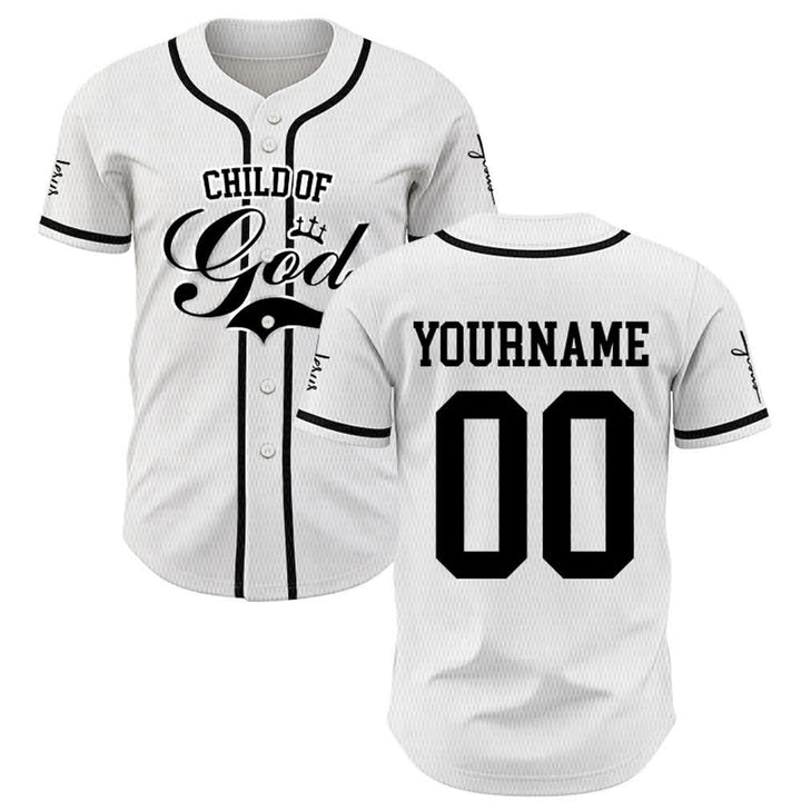 Christianartworkshop Child Of God Personalized Name Number Unisex Custom Baseball Jersey - image 1
