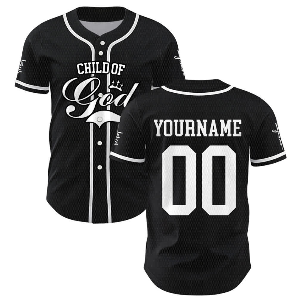 Christianartworkshop Child Of God Personalized Name Number Unisex Custom Baseball Jersey - image 10