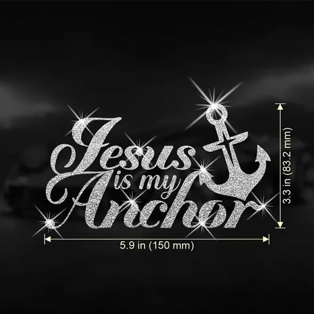 Christianartworkshop Jesus Is My Anchor Shiny Christian Car Sticker - image 6