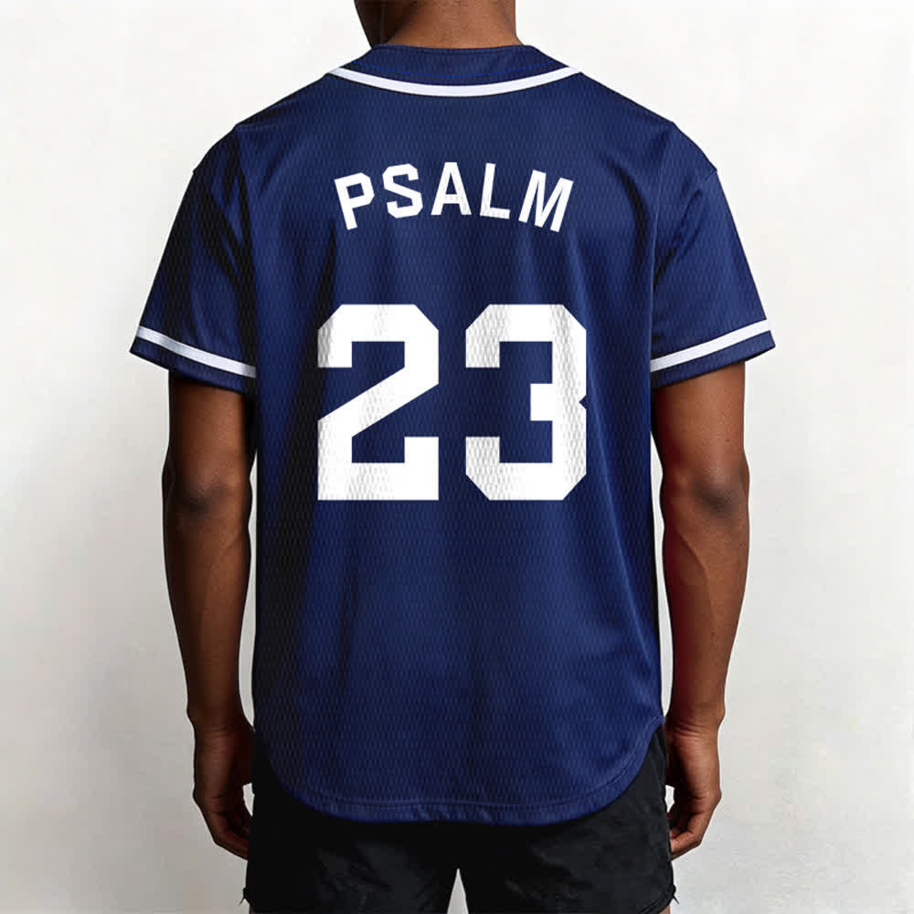 Christianartworkshop Retro Sport Style Psalm 23 Unisex Baseball Jersey - image 4