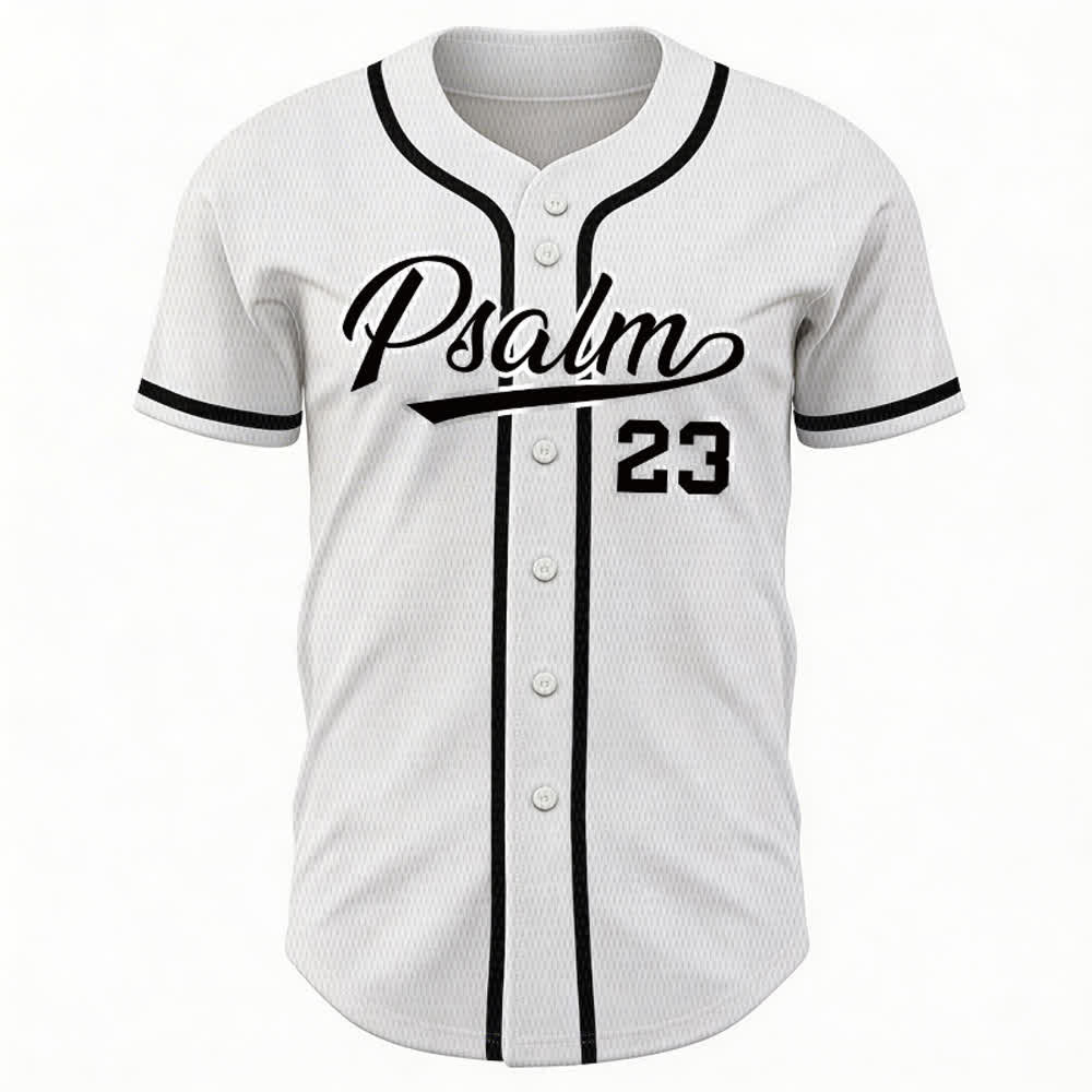 Christianartworkshop Retro Sport Style Psalm 23 Unisex Baseball Jersey - image 8