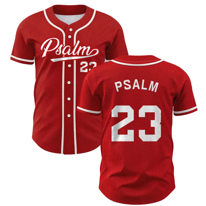 Christianartworkshop Retro Sport Style Psalm 23 Unisex Baseball Jersey - Red - 5XL - image 21