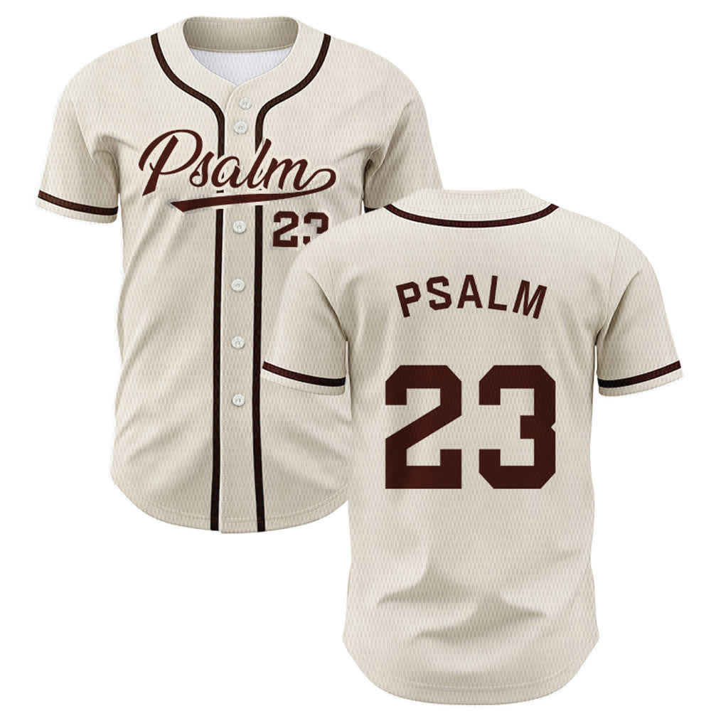 Christianartworkshop Retro Sport Style Psalm 23 Unisex Baseball Jersey - Apricot - 5XL - image 49