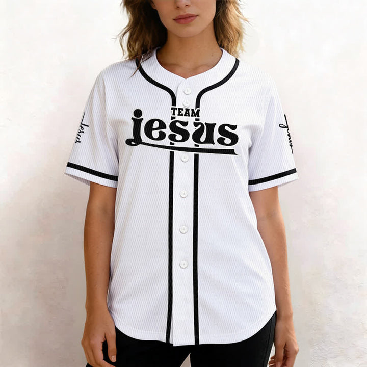Christianartworkshop Bold Team Jesus Custom Name Number Unisex Custom Baseball Jersey - image 11