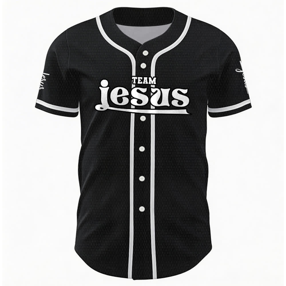 Christianartworkshop Bold Team Jesus Custom Name Number Unisex Custom Baseball Jersey - image 17