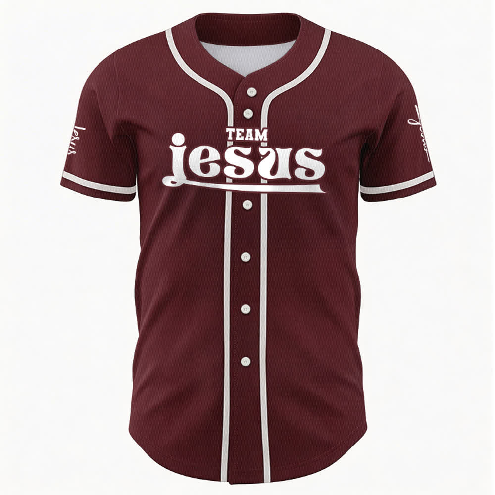 Christianartworkshop Bold Team Jesus Custom Name Number Unisex Custom Baseball Jersey - image 31