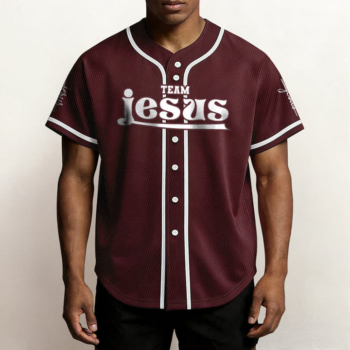Christianartworkshop Bold Team Jesus Custom Name Number Unisex Custom Baseball Jersey - image 33