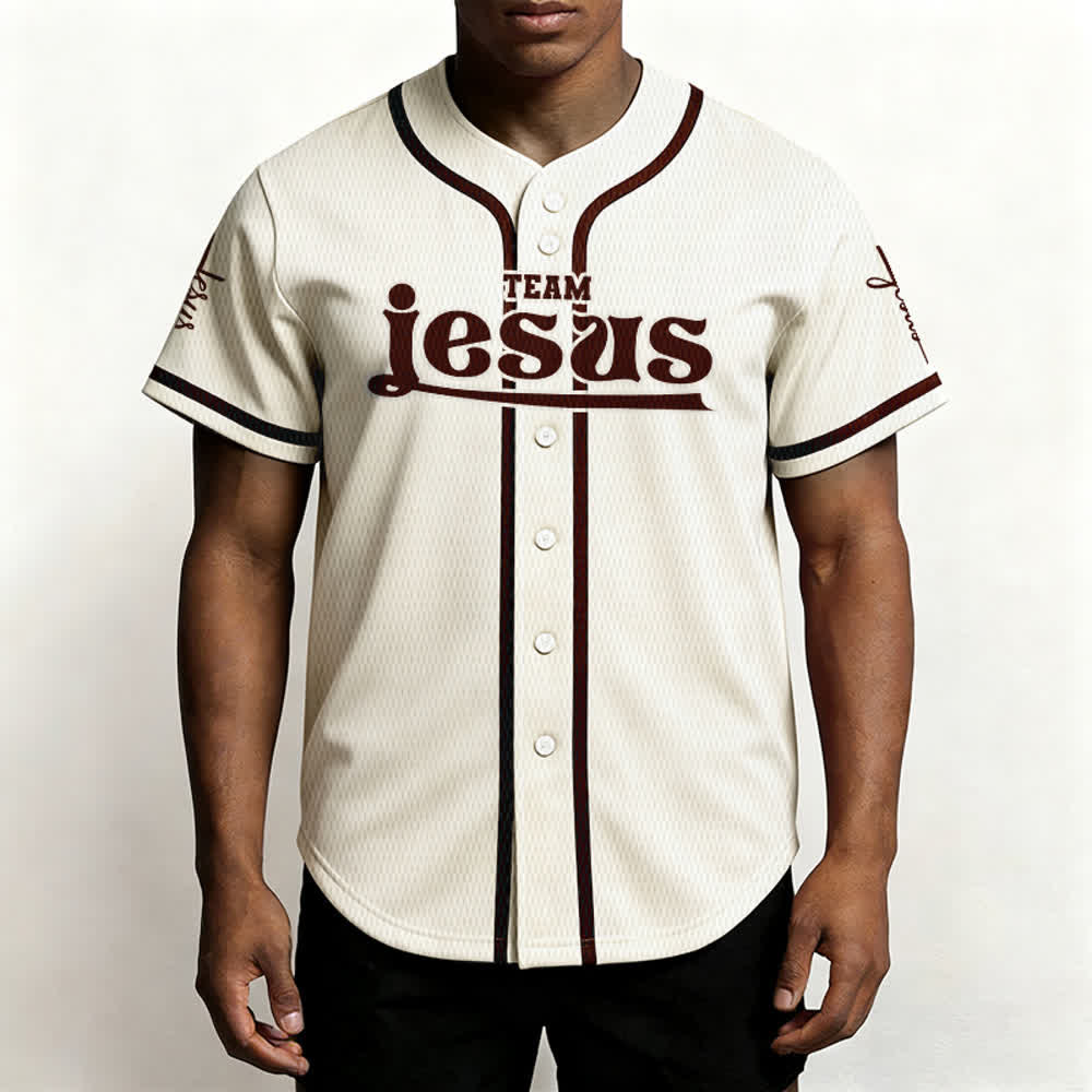 Christianartworkshop Bold Team Jesus Custom Name Number Unisex Custom Baseball Jersey - image 56